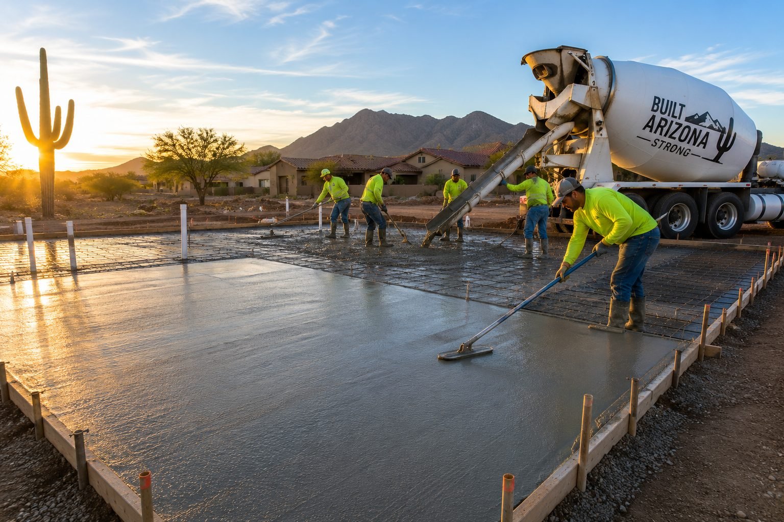 Concrete slab and foundation work